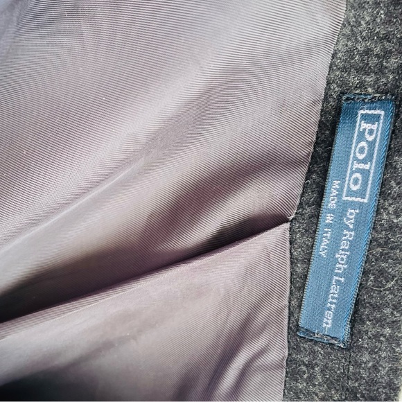 Polo Ralph Lauren Wool Blazer Tweed Grey Black - Picture 6 of 9